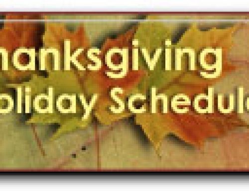 Thanksgiving Weekend Schedule