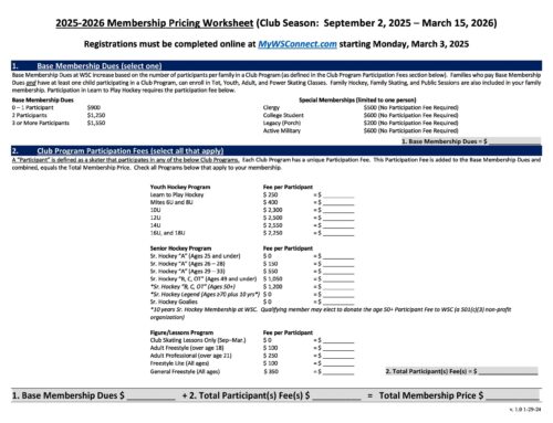 Membership Dues, Fees, Schedules & Registration